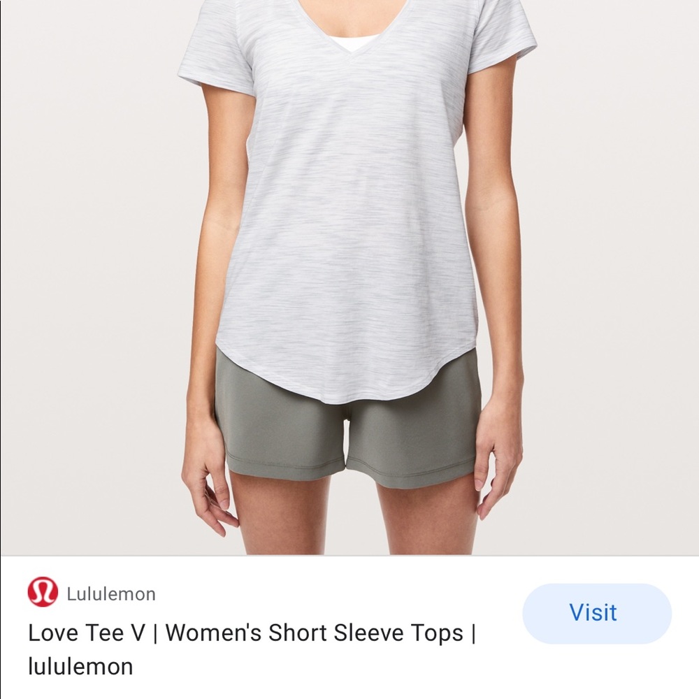 lululemon love tee v neck size 6